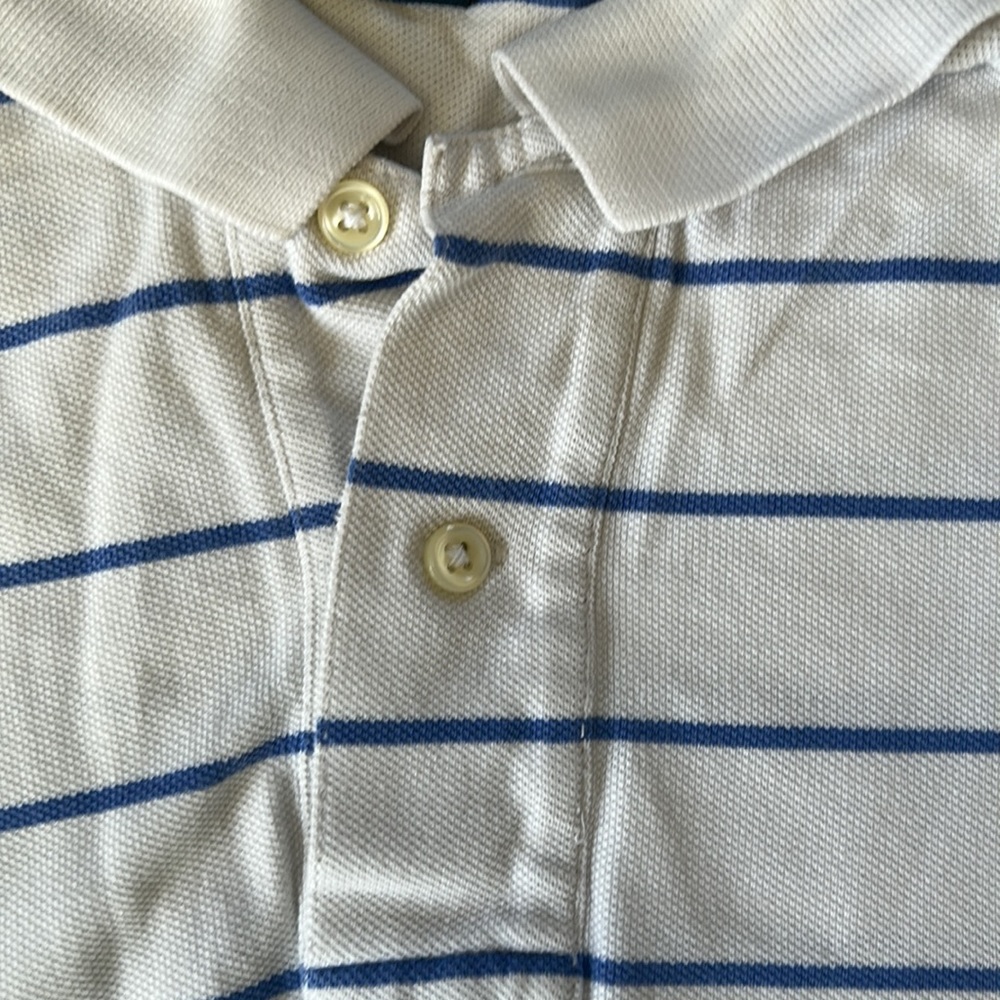 Polo by Ralph Lauren Men’s size Medium White with thin blue stripe - Picture 3 of 6